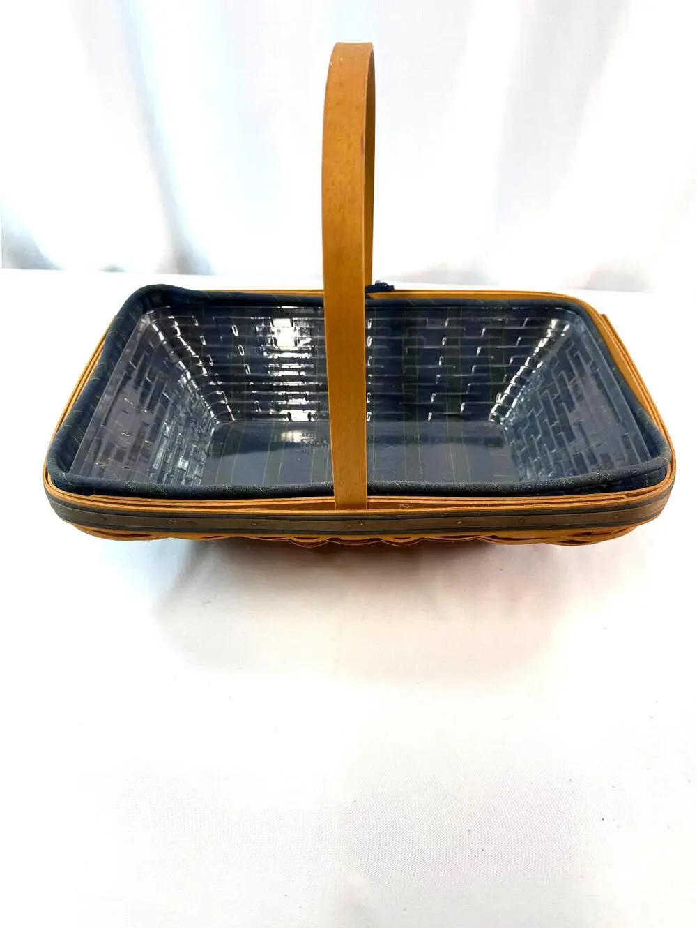 2000 Longaberger Collector Club Spring Meadow Basket w/Liner Protector & Tie-On